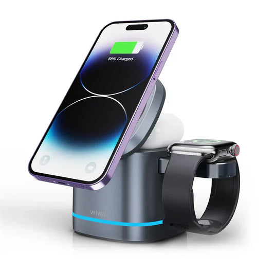 FlowCharge Cube Trio Wireless Charging Station