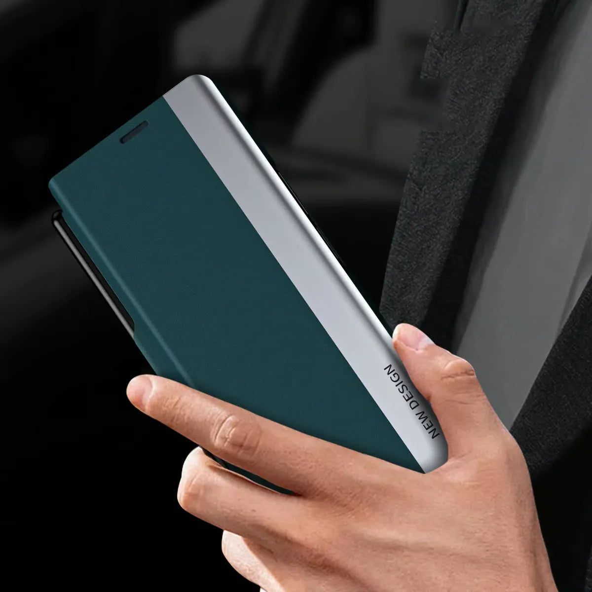 Luxury Electroplated Leather Magnetic Phone Case for Z Fold 6