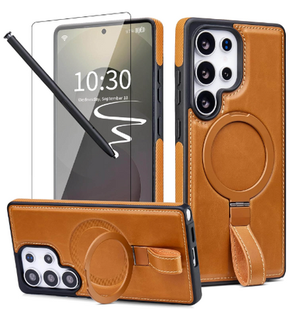 Magnetic Ring Leather Cover