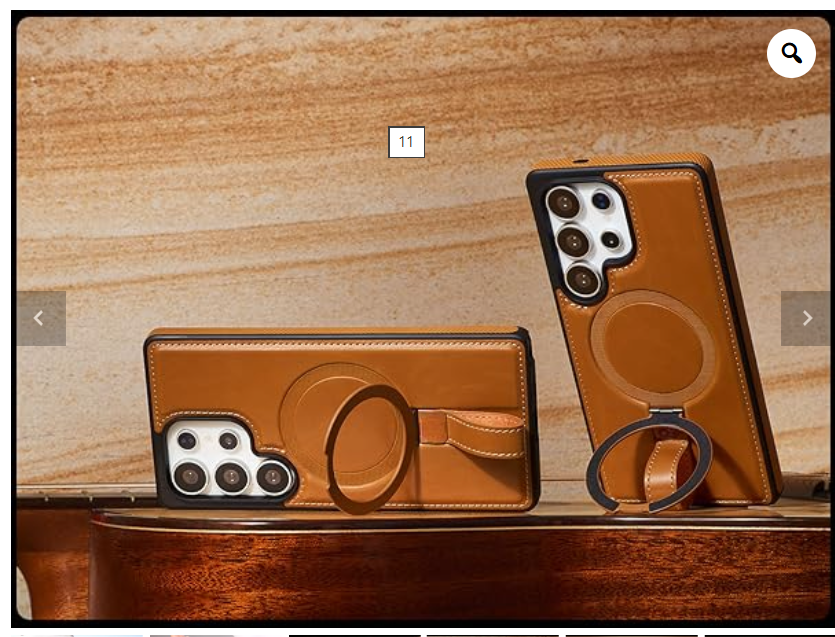 Magnetic Ring Leather Cover