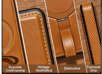 Magnetic Ring Leather Cover